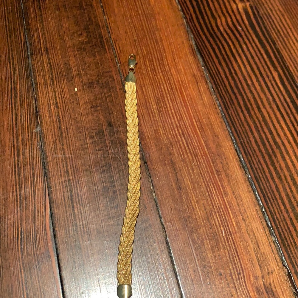 Gold braided bracelet